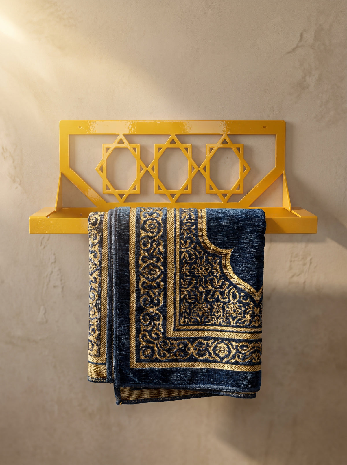 Premium Metal Quran Holder & Janamaz Stand Set (With Tasbeeh Hooks) – Free Delivery & Allowed To Open Before Payment